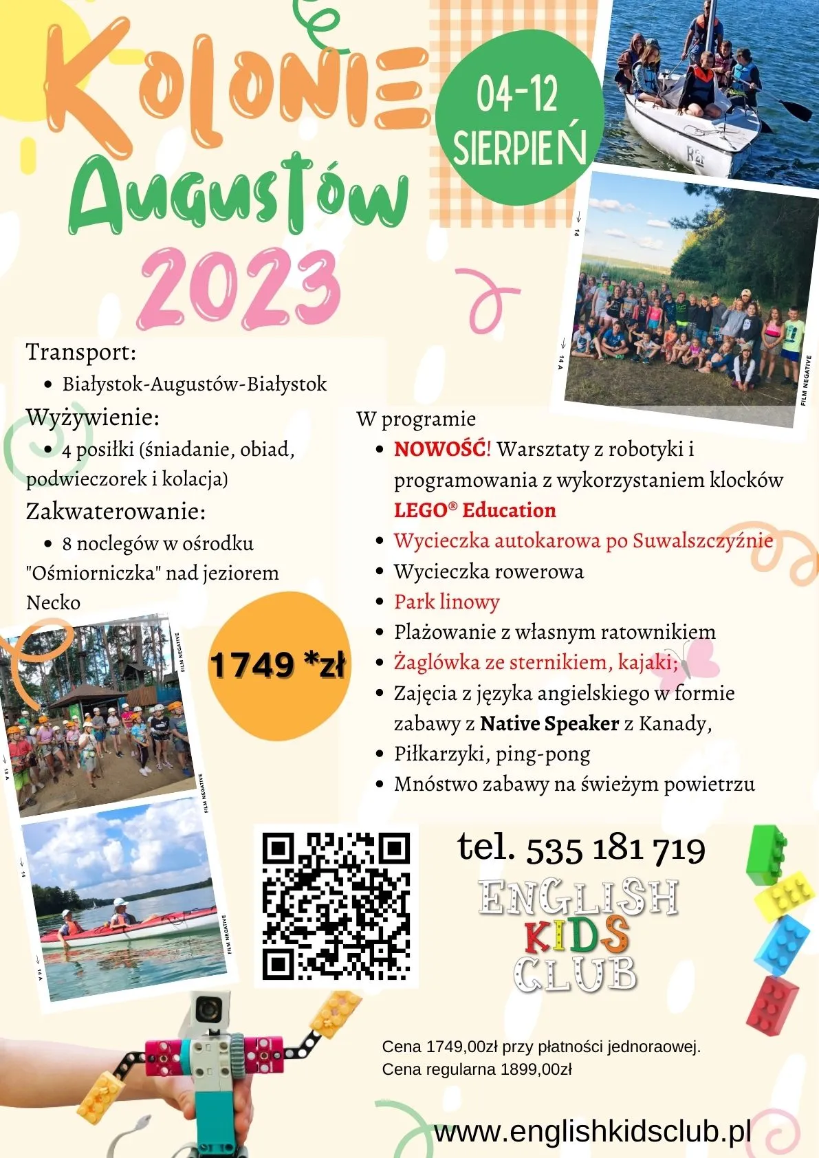 Zapisy Na Kolonie W Augustowie 2023